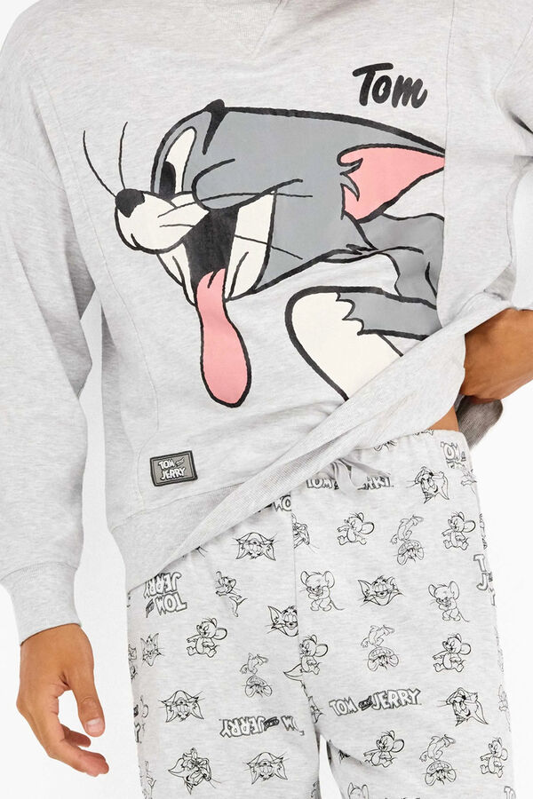 Gisela Tom & Jerry men's jersey-knit pyjamas set Grau