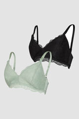 Womensecret Pack 2 maternity lace bras Crna