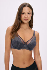 Selene Sujetador con aro y encaje Mariluz gris