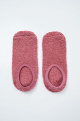 Women'secret Pink fluffy slip-on socks printed