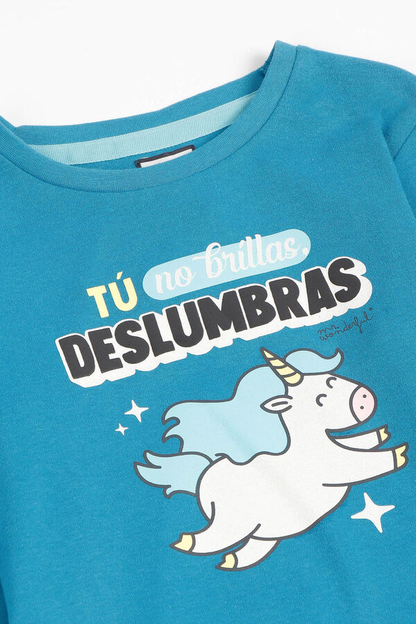 Mr. Wonderful Pijama manga larga ni&ntilde;a - Deslumbras Mr Wonderful azul