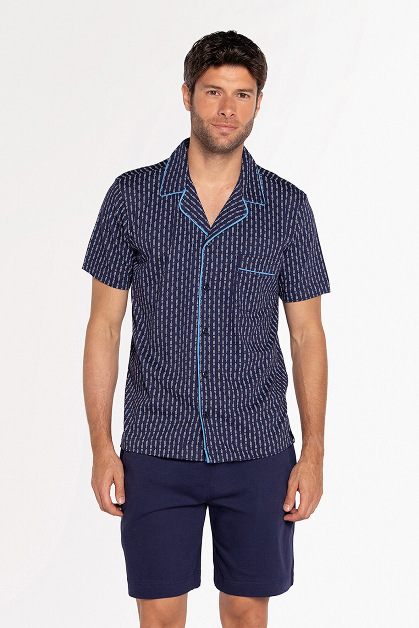 Punto Blanco Conjunto pijama corto camisero 100% algod&oacute;n