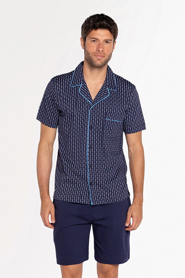 Punto Blanco 100% cotton short classic pyjamas blue