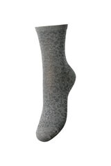 Pieces Animal print socks with lurex grey