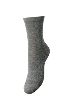 Womensecret Calcetines de animal print con lurex gris