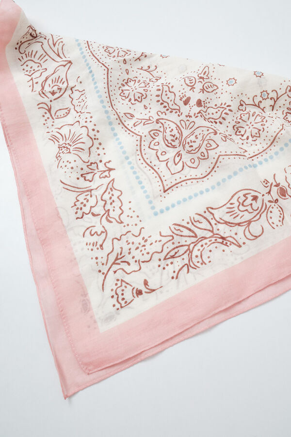 Women'secret Beige bandana scarf white