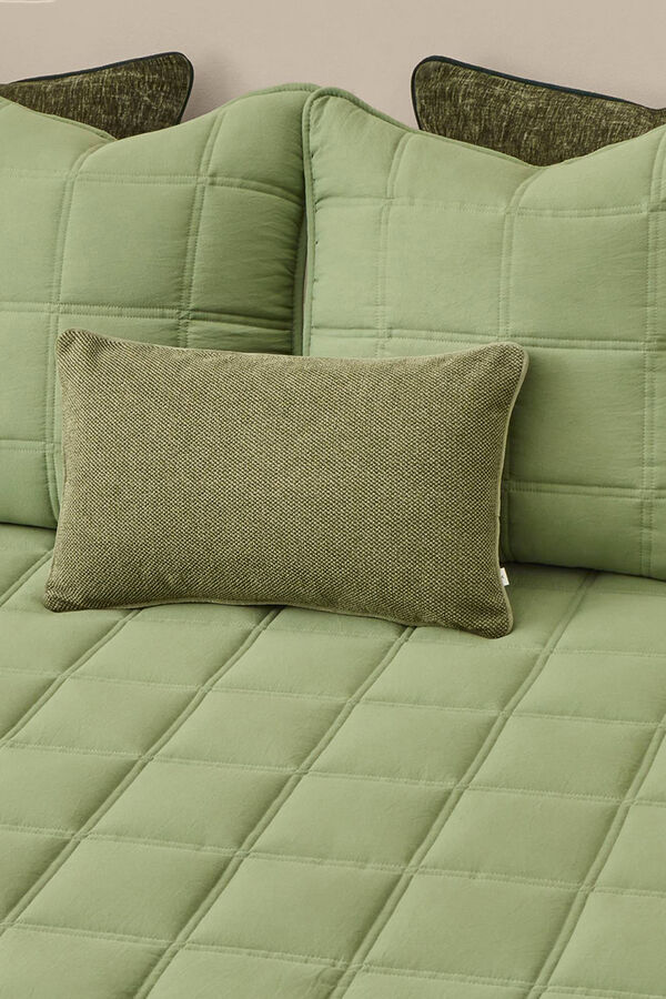 Textura Colcha de microfibra kaki