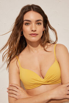 Womensecret Yellow push-up bikini top Žuta