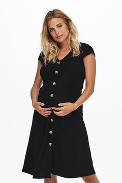 Womensecret Vestido midi maternity com botões preto