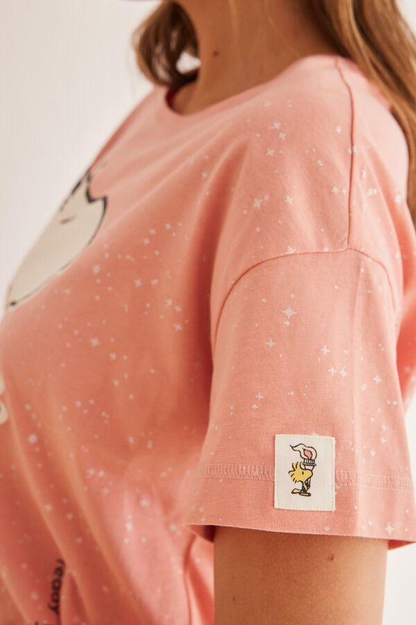 Womensecret Short 100% cotton Snoopy pyjamas pink