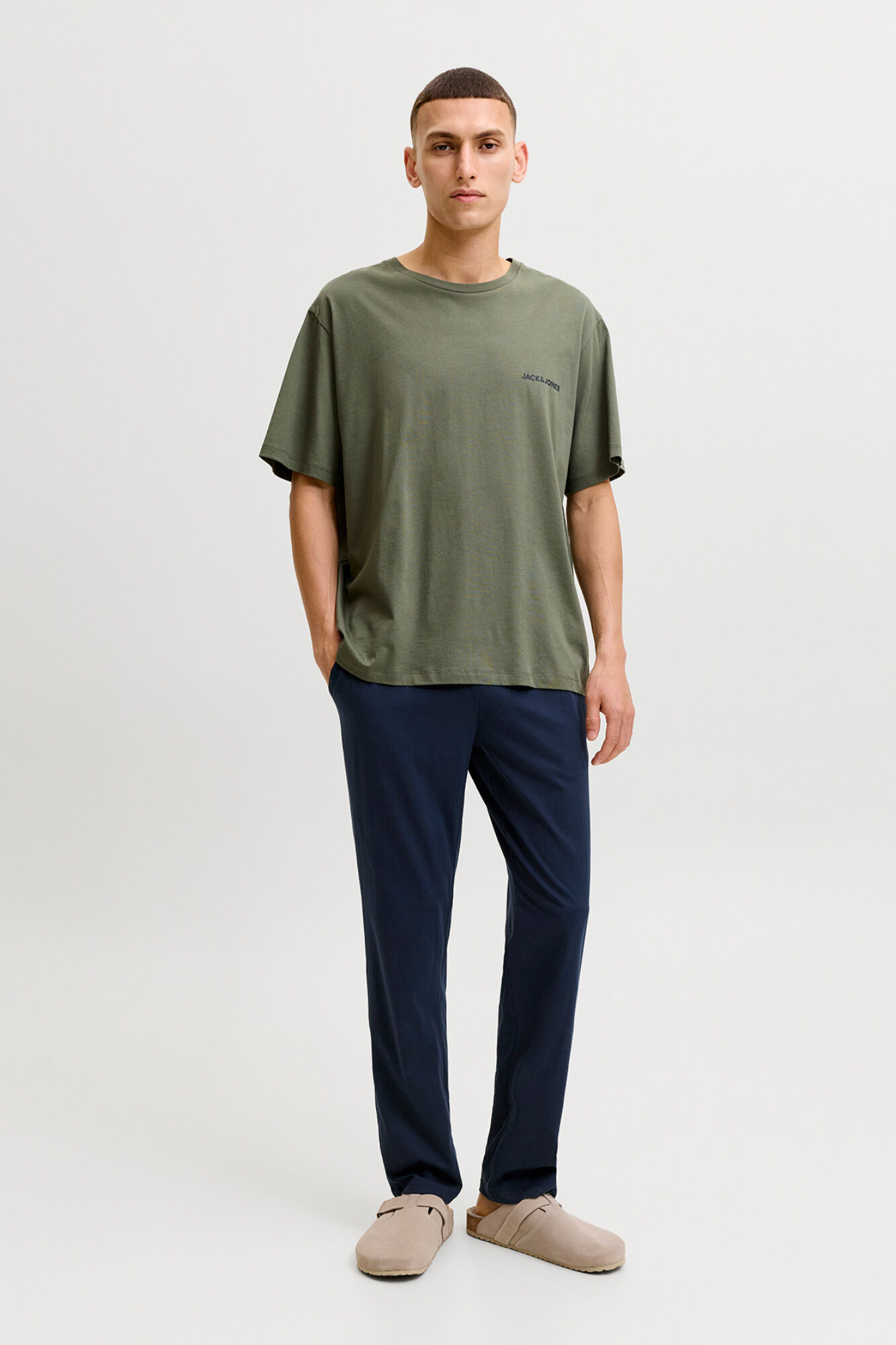 Jack & Jones Pijama comprido em algod&atilde;o