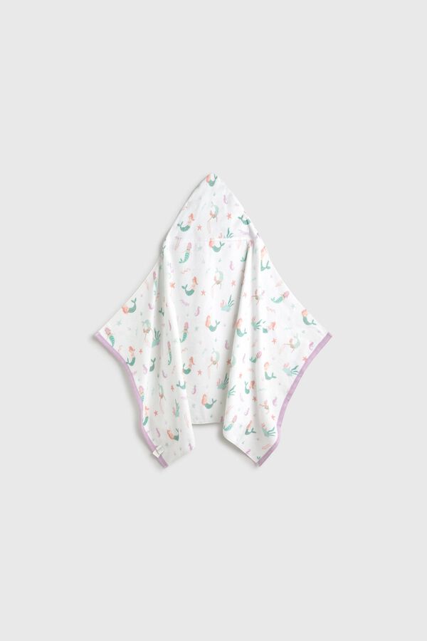 Textura Mermaid hood towel white