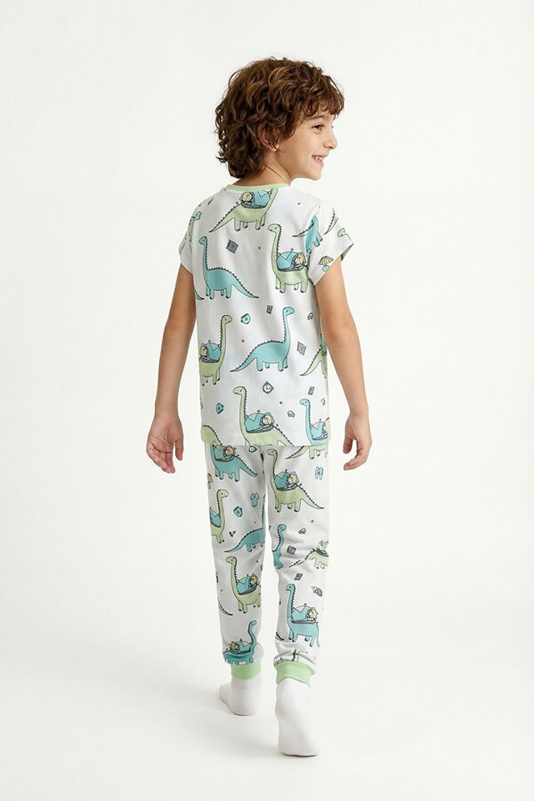 Penti Pack of 2 dinosaur kids' pyjamas green