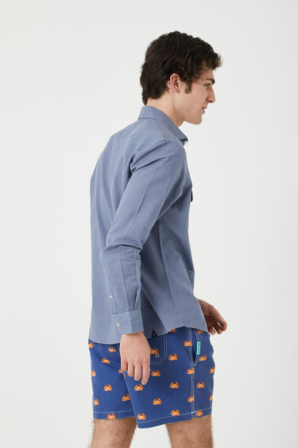 Kiff-Kiff Swimsuit with crab print blue