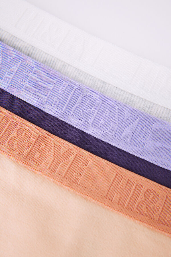 Womensecret Of classic orange, grey and purple cotton panties 3 