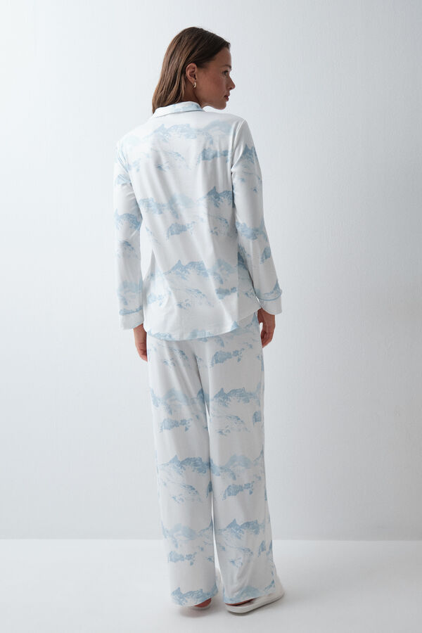 Women'secret Printed classic pyjamas white