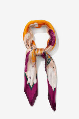 Vilanova Bandana plisada estampada rosa