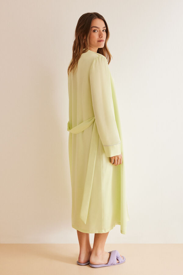 Womensecret Green satin kimono robe green