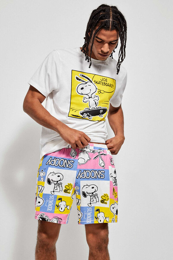 Womensecret Men's short Snoopy pyjamas Weiß