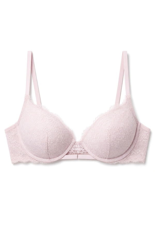 Women'secret Roze čipkasti push-up grudnjak GORGEOUS Roze