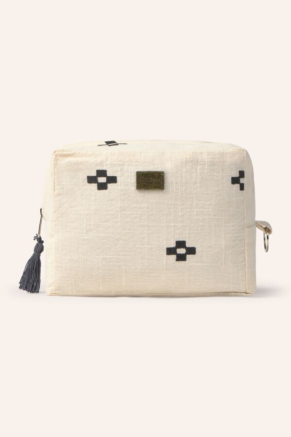 Calma House Ecru Kobe vanity case 20x15x10 printed