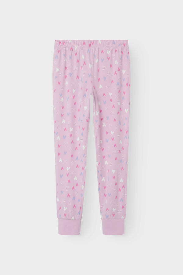 Name it Conjunto pijama corazones ni&ntilde;a morado/lila