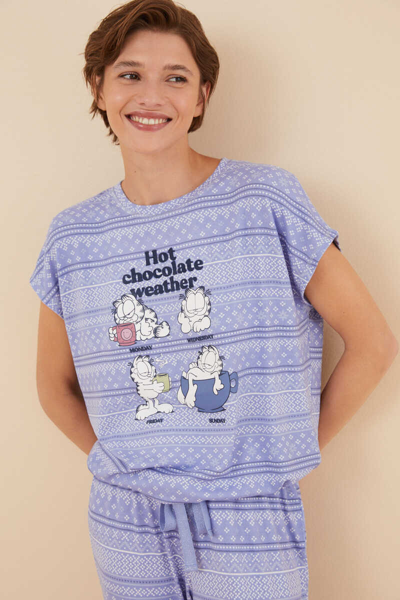 Womensecret Pijama tato suave Garfield azul