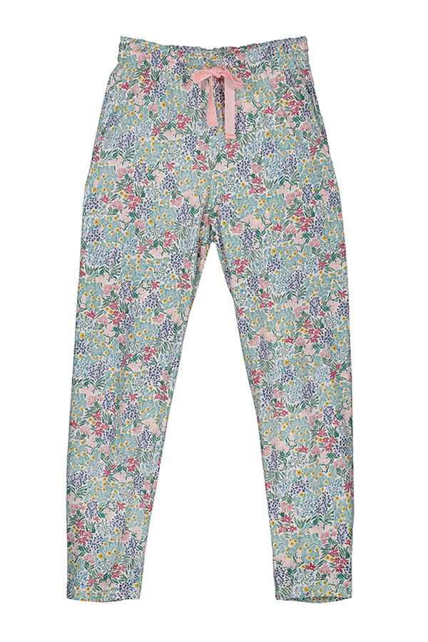 Womensecret Duge hlače od 100 % pamuka cvjetnog uzorka Moniquilla S uzorkom