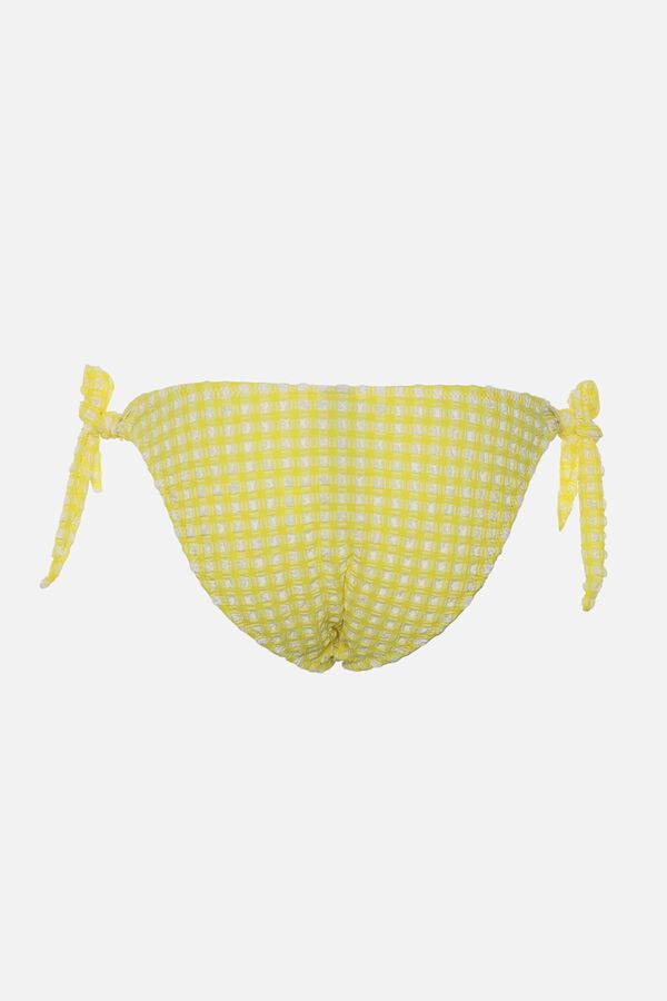 Trendyol Braga de bikini cl&aacute;sica vichy amarillo