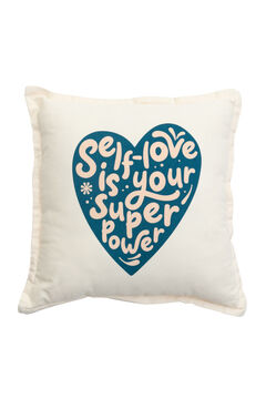 Womensecret Cushion blue - Self-love is your superpower estampado