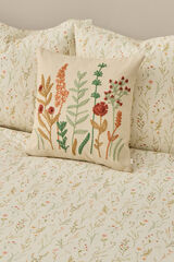 Textura Printed satin duvet case blanc