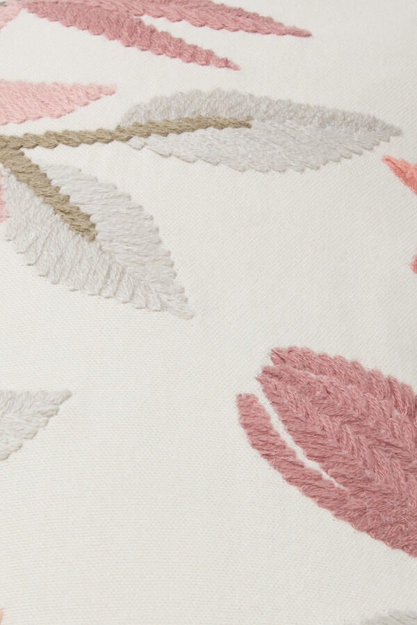 Textura Floral embroidery cushion cover red