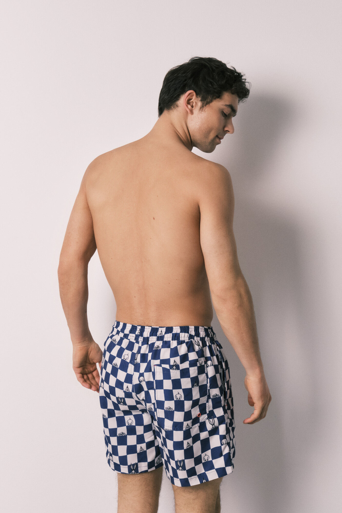 Women'secret Looney Tunes checked print men's swimwear