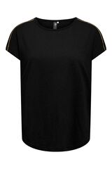 Only Play Lurex detail jersey T-shirt black