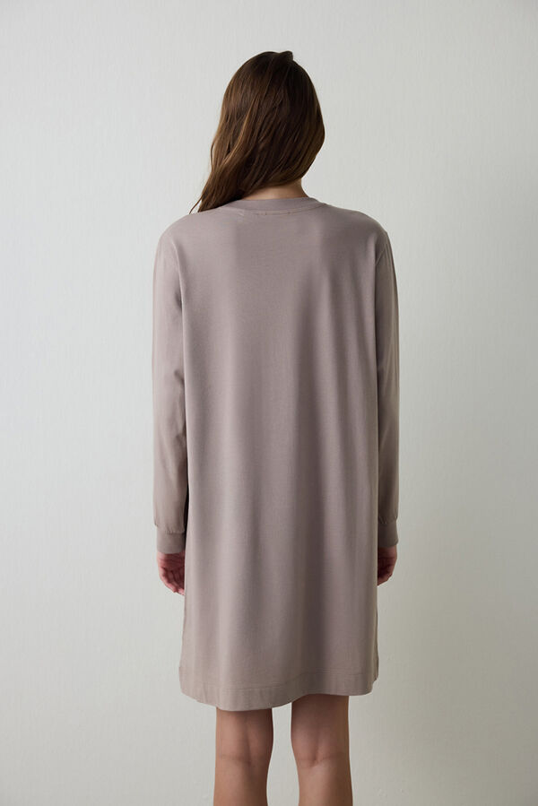 Penti Camis&oacute;n de manga larga con estampado de Mickey Mouse Just Chill beige