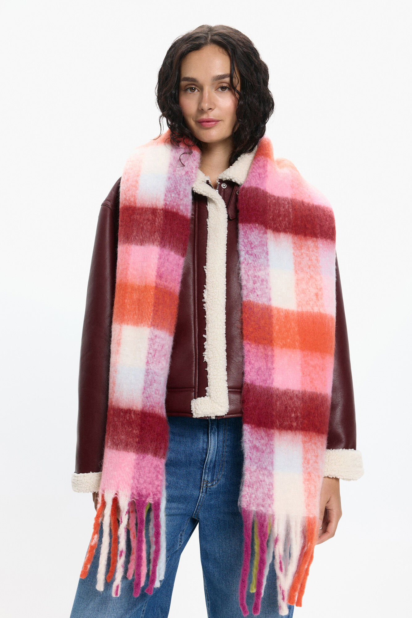 Pieces Bufanda Larga Colores Flecos