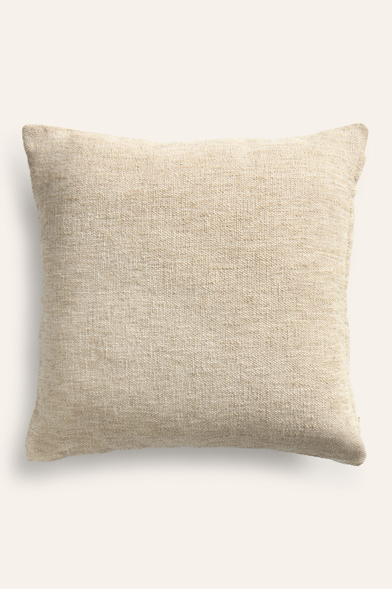 Calma House Funda de coj&iacute;n de lino y algod&oacute;n beige Arga