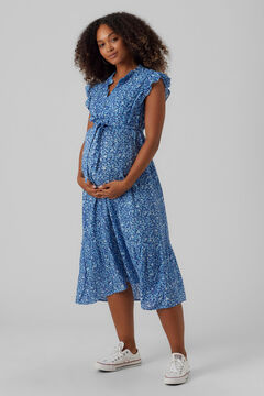 Womensecret Vestido midi maternity doble función azul