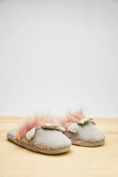Womensecret Grey cat slider slippers Moderna de Pueblo grey