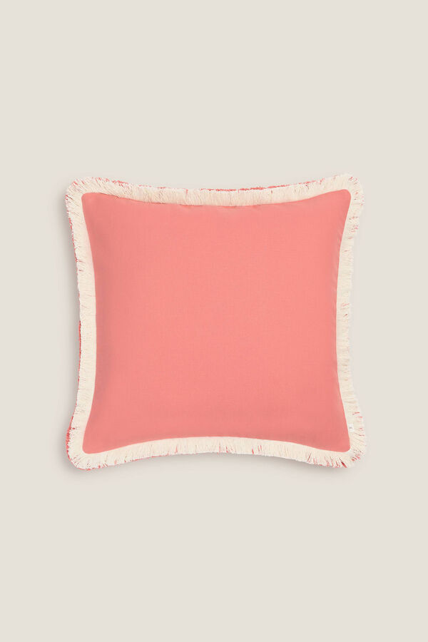 Womensecret Cotton cushion cover with fringing Koraljna