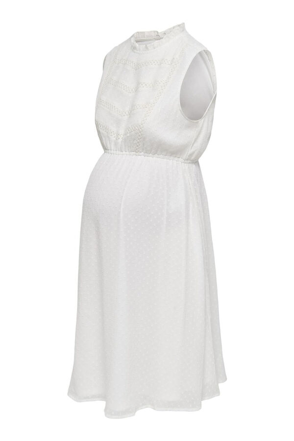Womensecret Lace sleeveless midi maternity dress  blanc
