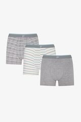 Penti Pack 3 boxers algod&oacute;n grises estampados estampado
