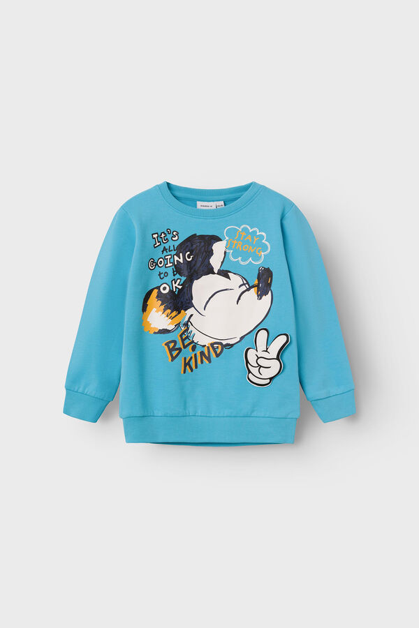 Womensecret Boy's Mickey Mouse sweatshirt bleu