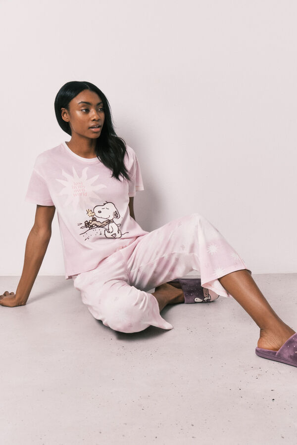 Women'secret Cotton capri pyjamas Snoopy pink