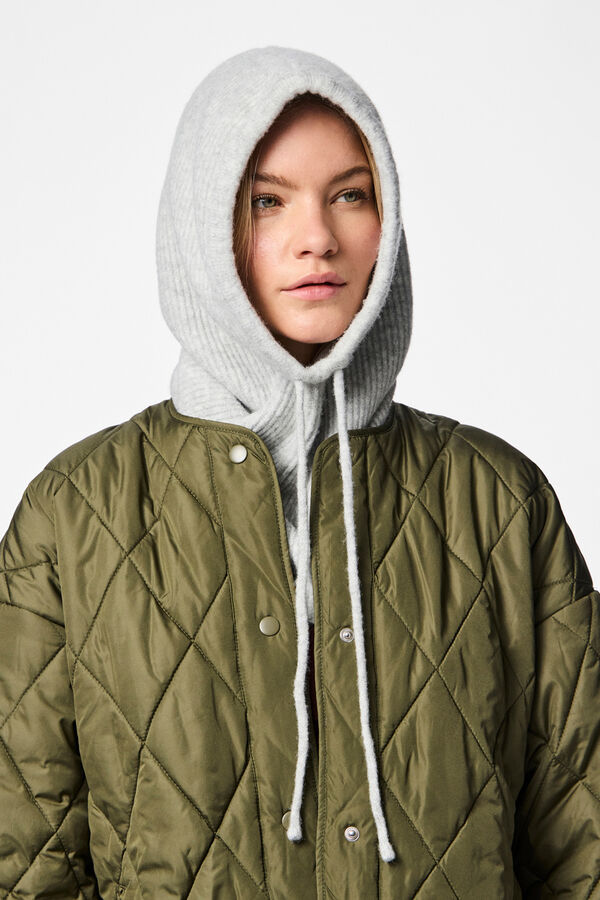 Pieces Balaclava b&aacute;sica canelada cinzento