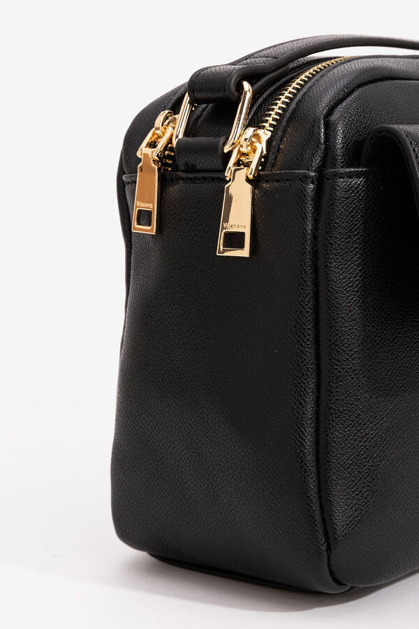 Vilanova Crossbody bag with front pocket noir