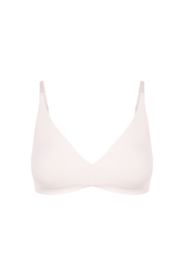 Women'secret Pink cotton triangle bra pink