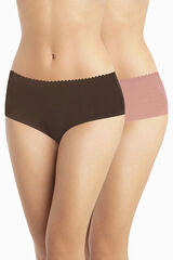 DIM Pack de 2 bragas midi sin costuras estampado