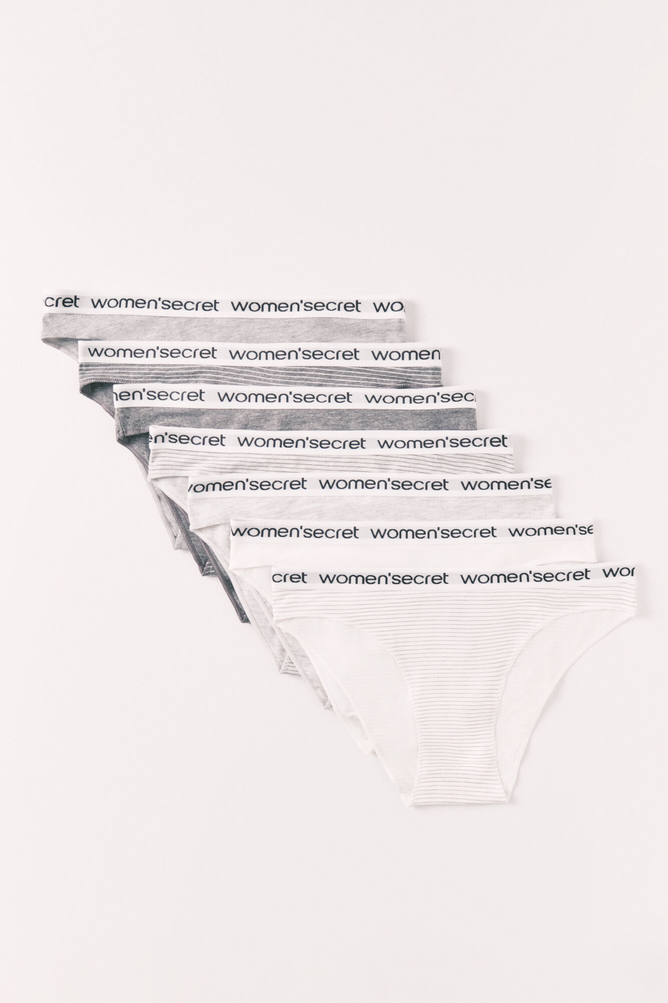 Women'secret Striped cotton classic logo 7-pack panties