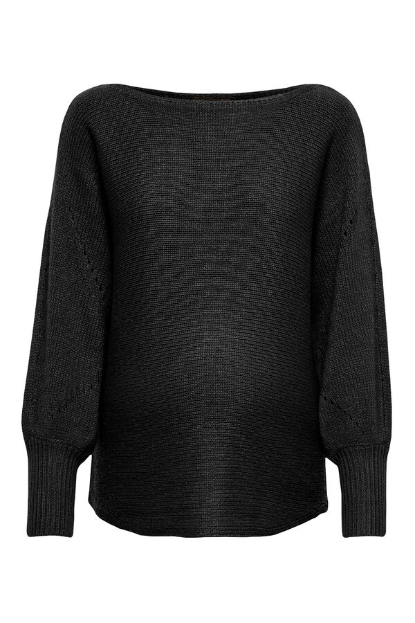 Only Maternity Jersey con manga abullonada maternity negro